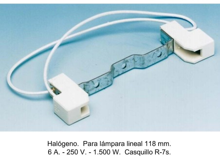 PACK 5 - PORTALAMPARAS HALOGENO LINEAL 119mm