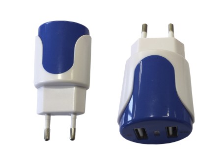 ADAPTADOR 2 USB 2.1A + 1A 5V 100-230V BLISTER