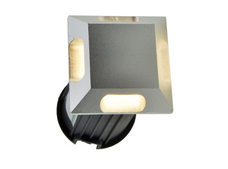 UPLIGHT LED IP65 3W 3000K PLATA CUADRADO