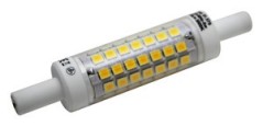Bombilla LED lineal R7S, 78mm. cálida