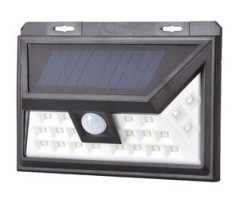 Aplique solar LED recargable, de pared 10W.