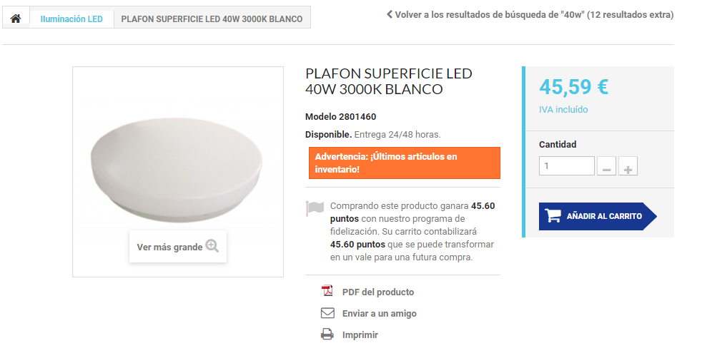 comprar plafones led de superficie baratos